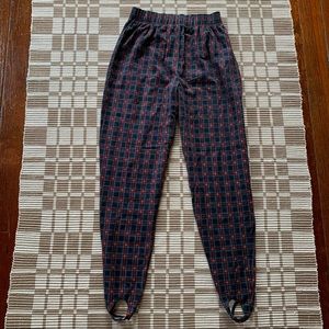 Vintage Talbots legging with stirrup plaid